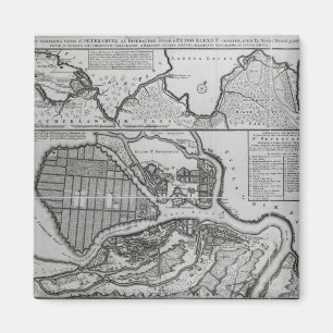 Aimant Carte de St Petersburg, c.1750