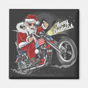 Aimant Carte de vacances Noël Moto