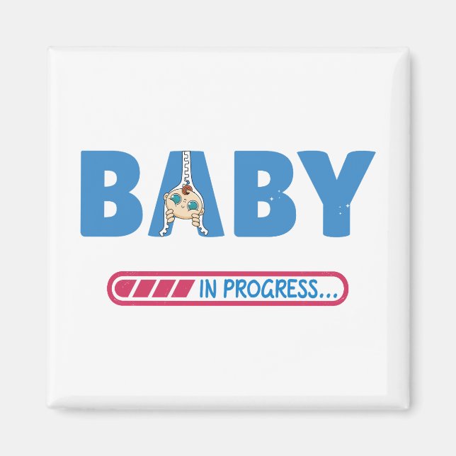 Aimant Carte de visite bébé en cours (Devant)