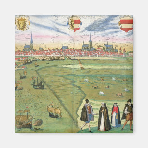 Aimant Carte de Wilnis, de "Civitates Orbis Terrarum" par