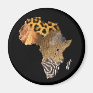 Aimant Carte des animaux sauvages de la série AFRICA