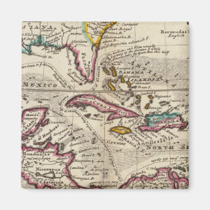 Aimant Carte des Antilles, du Mexique ou de la Nouvelle E