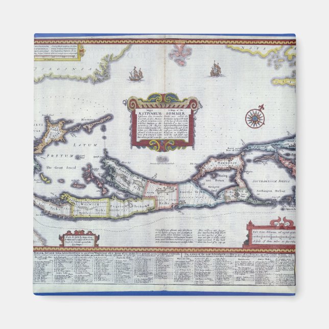 Aimant Carte des Bermudes (Devant)