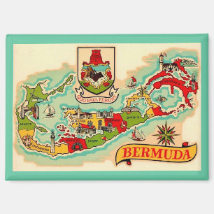 Aimant Carte des Bermudes classiques