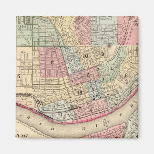 Aimant Carte des Cincinnati par Mitchell
