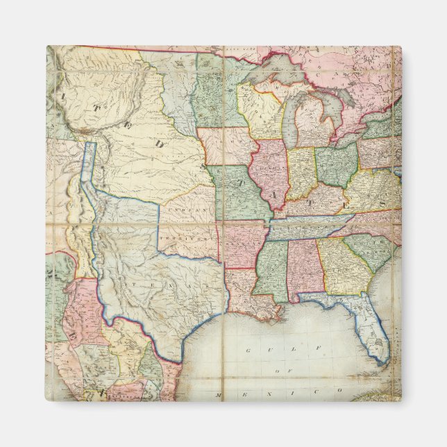 Aimant Carte des États-Unis d'Amérique (Devant)