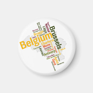 Aimant Carte des villes de Belgique