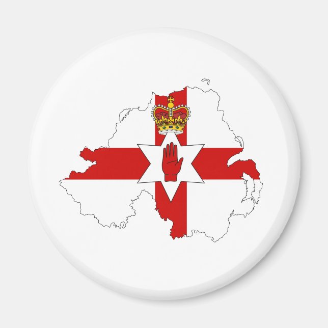 Aimant carte drapeau de l'irlande du nord royaume-uni pay (Devant)