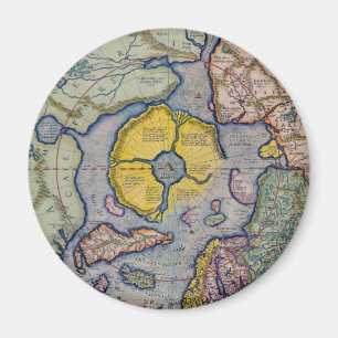 Aimant Carte du 16ème siècle de Pôle Nord de Mercator