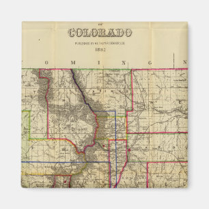 Aimant Carte du Colorado 2 par Thayer