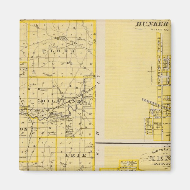 Aimant Carte du comté de Miami (Devant)