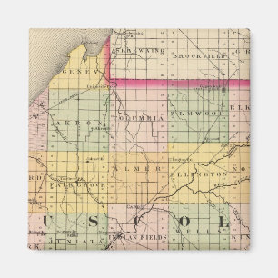 Aimant Carte du comté de Tuscola, Michigan