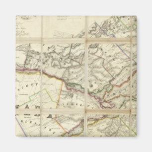 Aimant Carte du district de Montréal, Bas-Canada