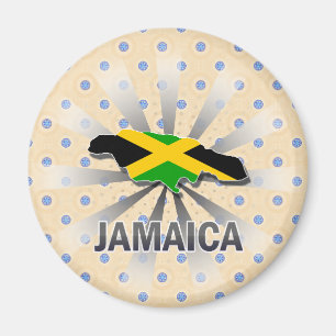 Aimant Carte du drapeau de Jamaïque 2.0