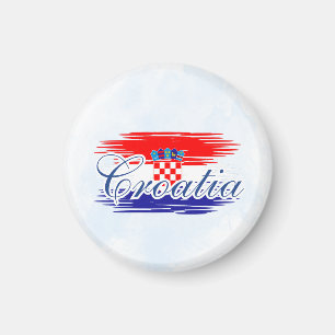 Aimant Carte du drapeau de la Croatie