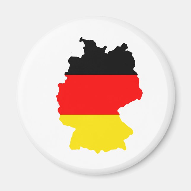Aimant Carte du drapeau de l'Allemagne taille réelle (Devant)