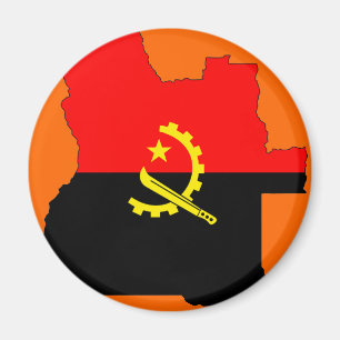 Aimant Carte du drapeau de l'Angola