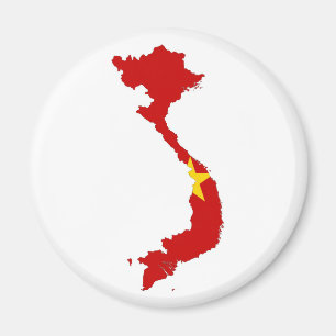 Aimant carte du drapeau du pays vietnam