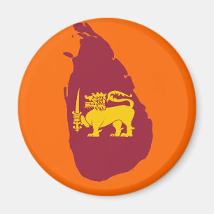 Aimant Carte du drapeau du Sri Lanka