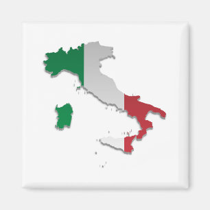 Aimant Carte du drapeau italien_2