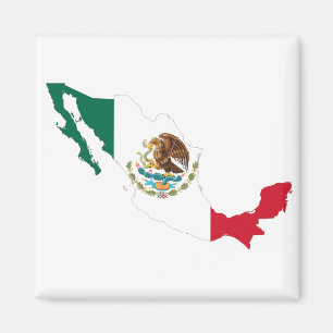 Aimant Carte du drapeau mexicain