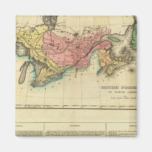 Aimant Carte Du Haut Et Du Bas-Canada