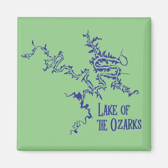 Aimant Carte du lac des Ozarks (Devant)