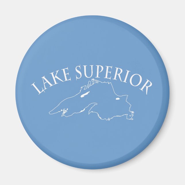 Aimant Carte du lac Supérieur (Devant)