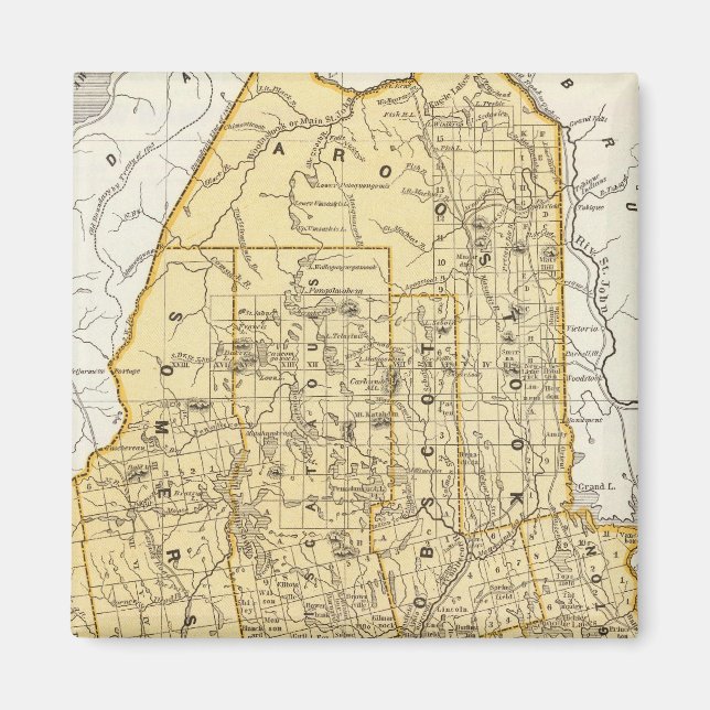 Aimant Carte du Maine Atlas (Devant)