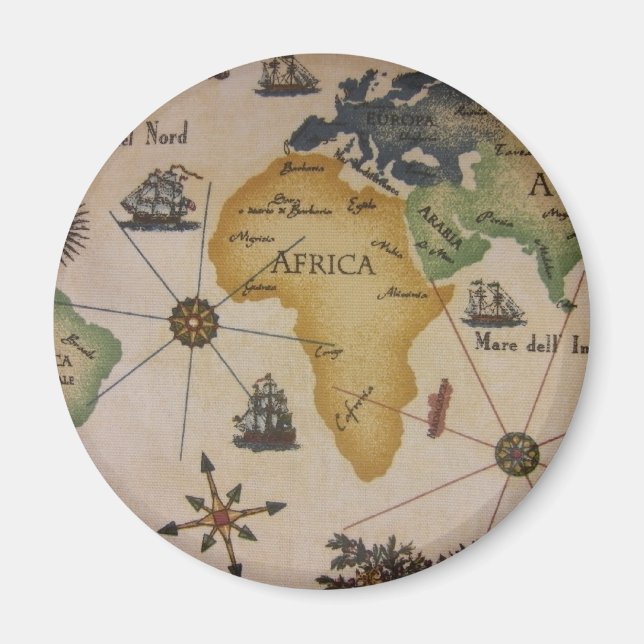 Aimant Carte du monde - Afrique (Devant)