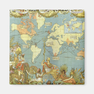 Aimant Carte du monde antique de l'Empire britannique, 18