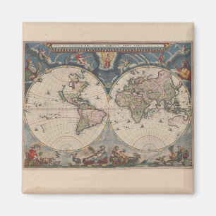 Aimant Carte du monde Globe Travel Antique