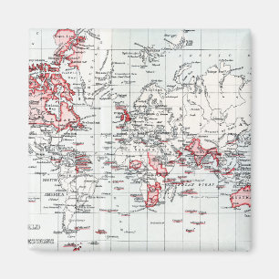 Aimant Carte du monde montrant les possessions