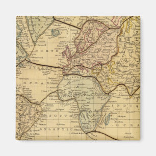 Aimant Carte du monde sur la projection des Mercators