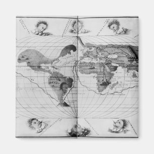 Aimant Carte du monde traçant le voyage du monde de