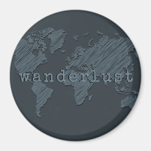Carte du monde Wanderlust | Gunmetal Grey