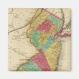 Aimant Carte Du New Jersey