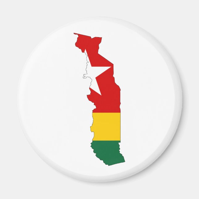 Aimant carte du pays de togo (Devant)