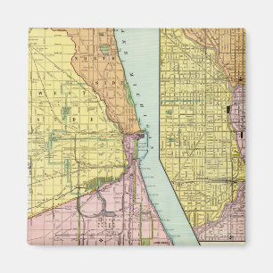 Aimant Carte du terminal ferroviaire de Chicago