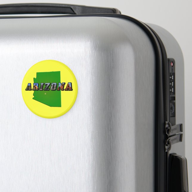 Aimant Carte et texte de l'image de l'Arizona (In Situ (Bagages))