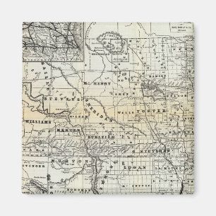 Aimant Carte exacte du Dakota