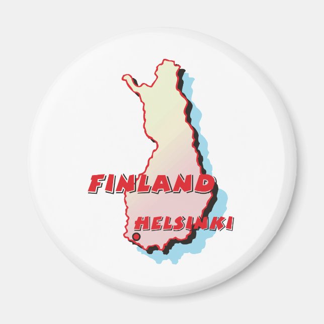 Aimant Carte Finlande (Devant)