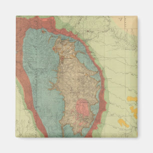 Aimant Carte géologique des collines noires du Dakota