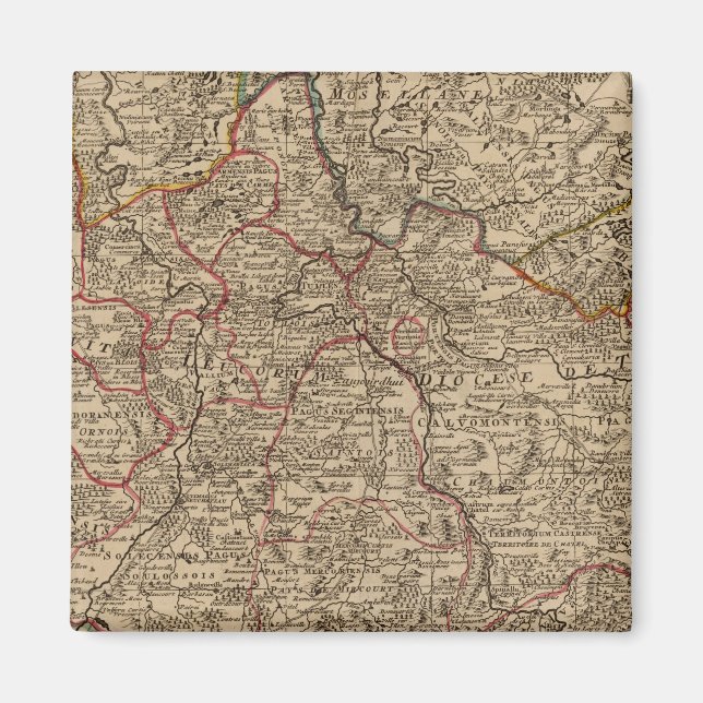 Aimant Carte gravée de France (Devant)
