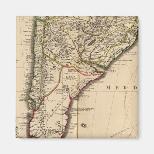 Aimant Carte gravée sud-américaine