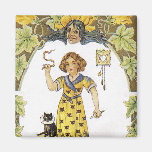 Aimant Carte Halloween vintage