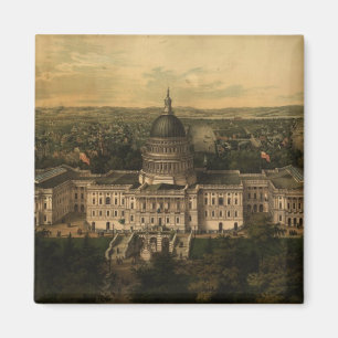Aimant Carte imagée vintage de DC de Washington (1857)