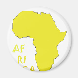 Aimant Carte jaune géniale de l'Afrique