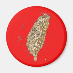 Aimant Carte magnétique de Taïwan