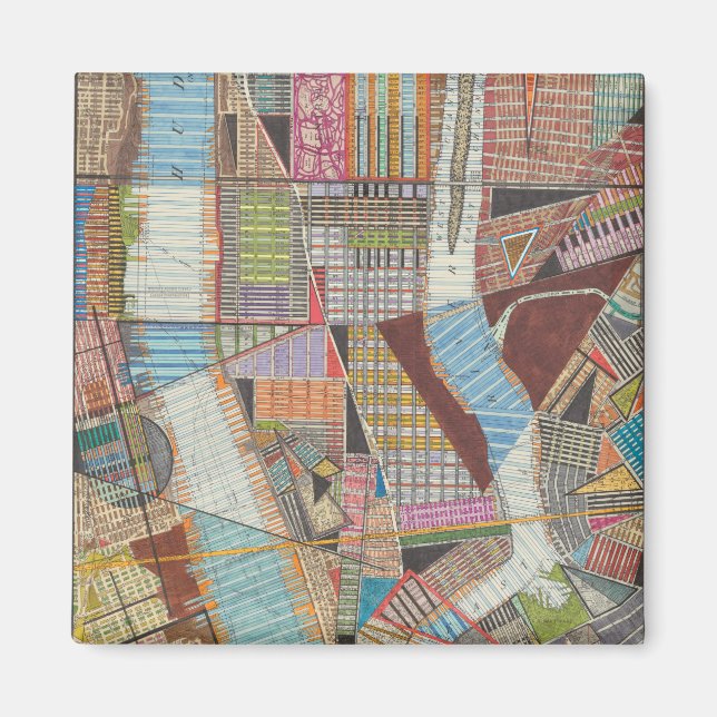 Aimant Carte moderne de New York II (Devant)